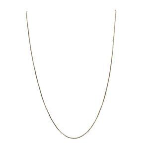 .925 Sterling Silver Box Chain Vintage Necklace 18" Lightweight 2.61g KC